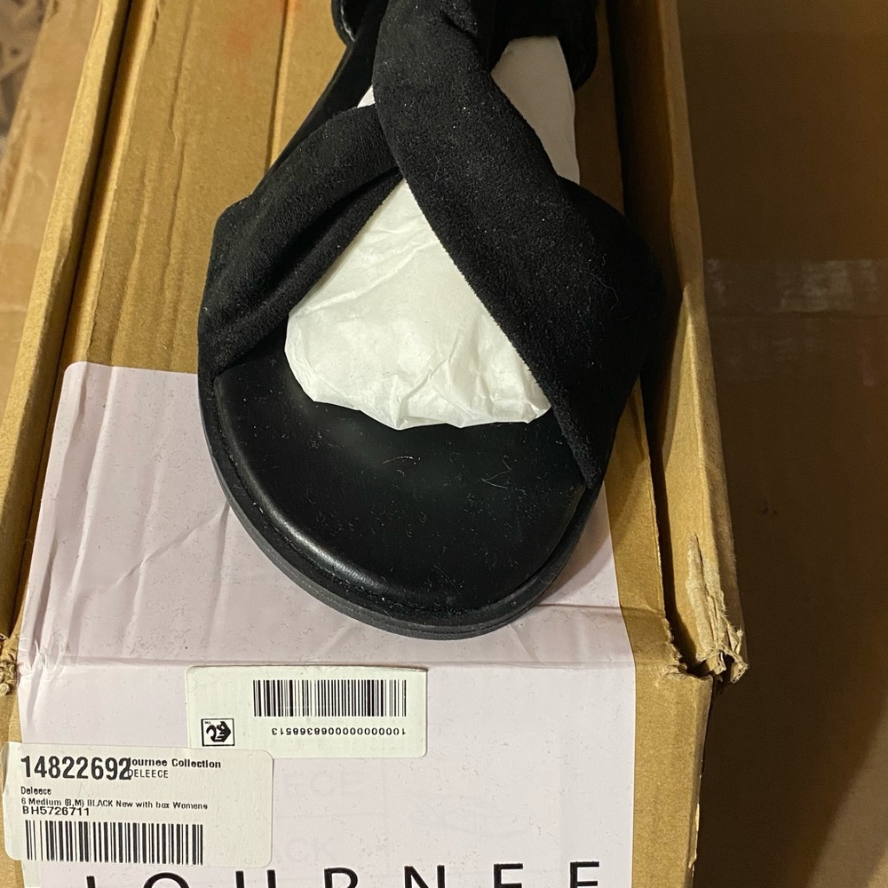 Journee Collection Black Sandals